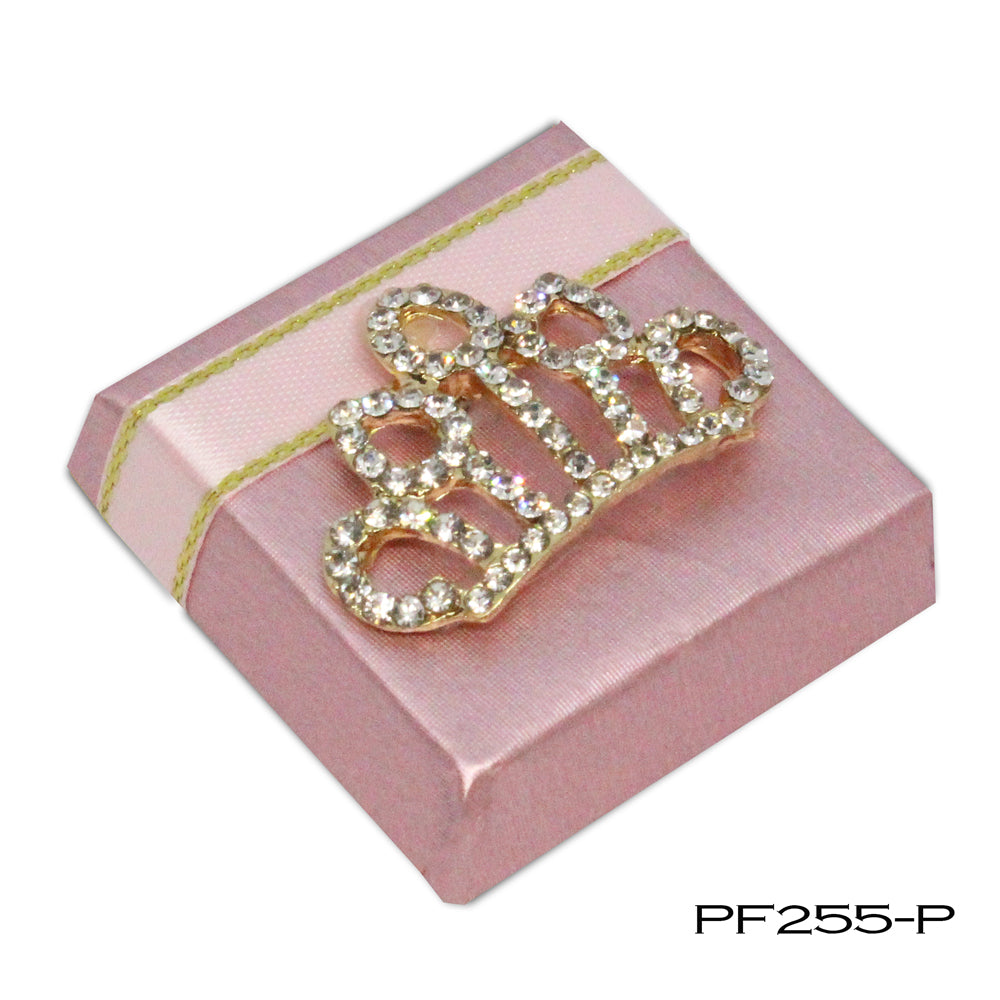 Sparkly Crown Charm PF255 -----(Customize the foil color)