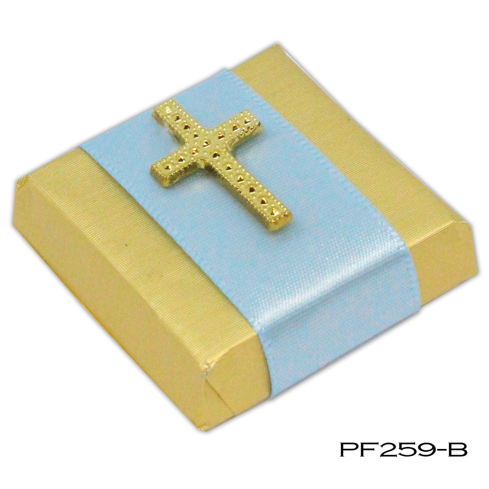 Gold Cross Favor PF359 ----------- (Customize the Ribbon color)
