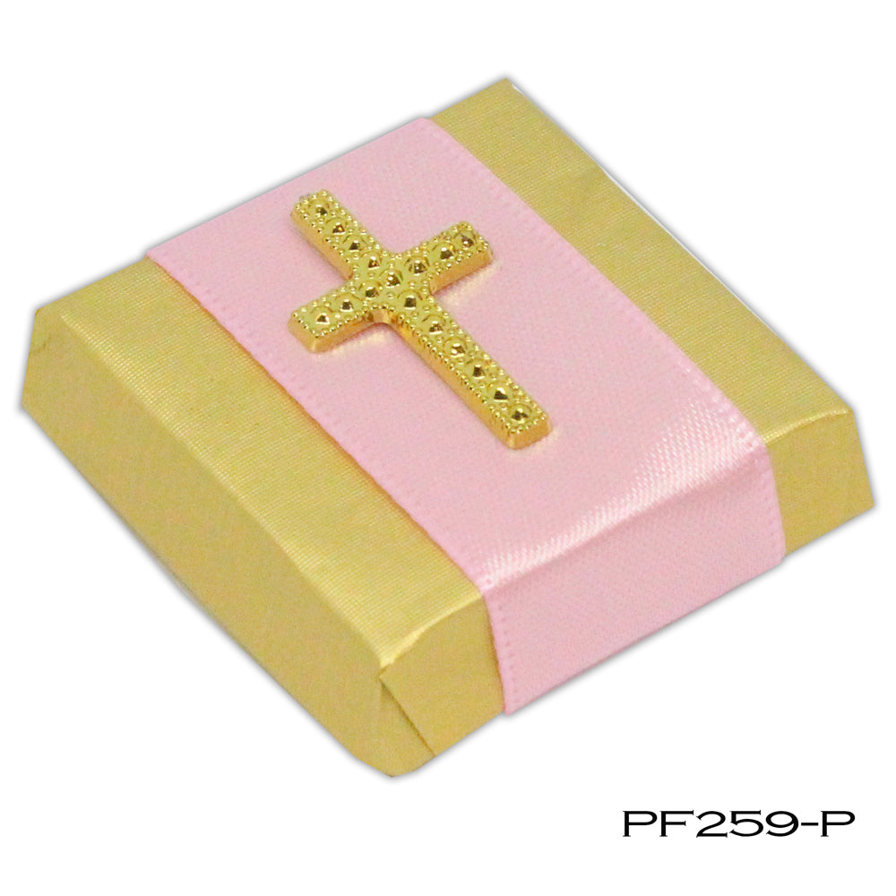 Gold Cross Favor PF359 ----------- (Customize the Ribbon color)